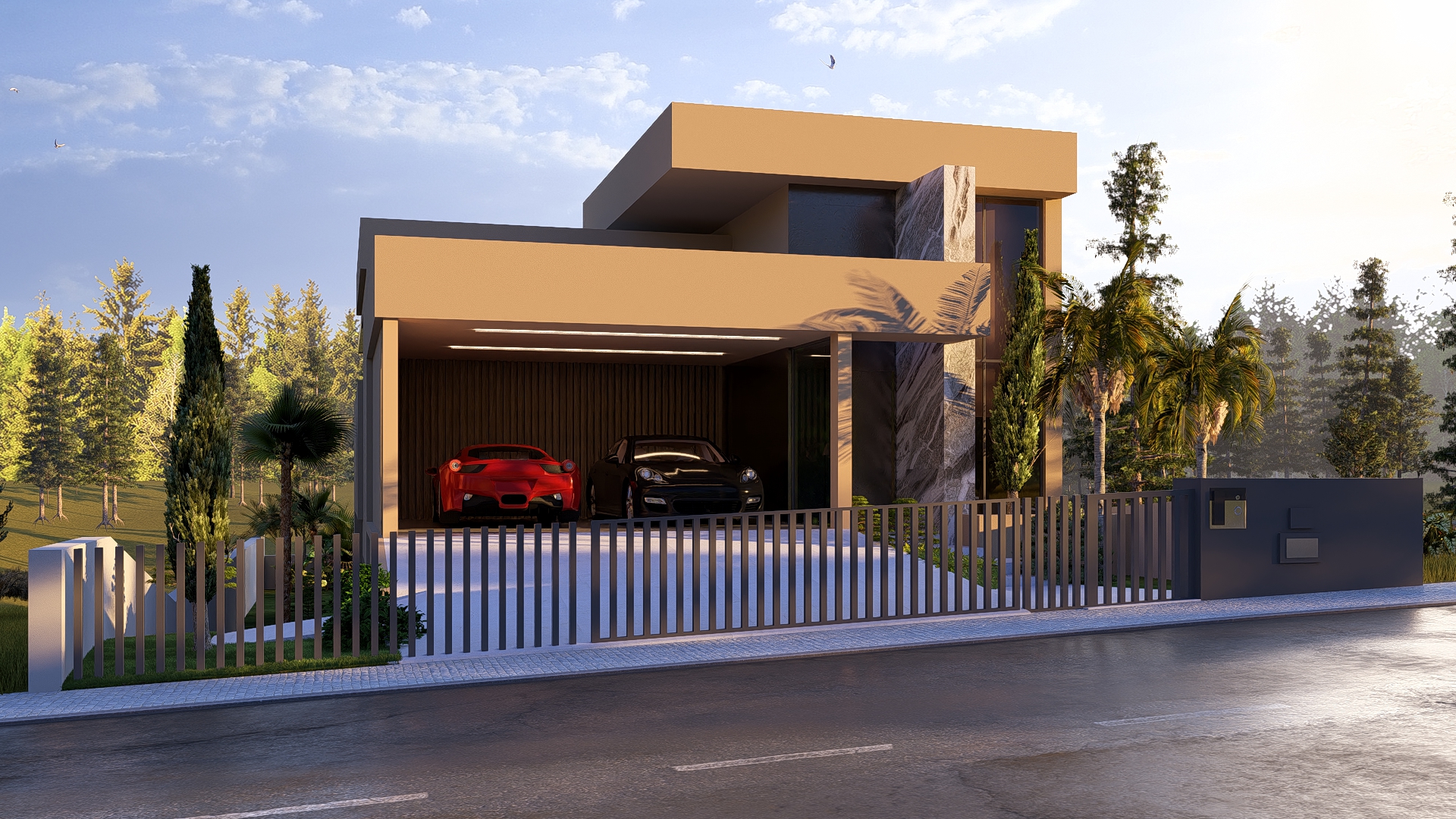 Moradia Lote 119 — Perspectiva frontal
